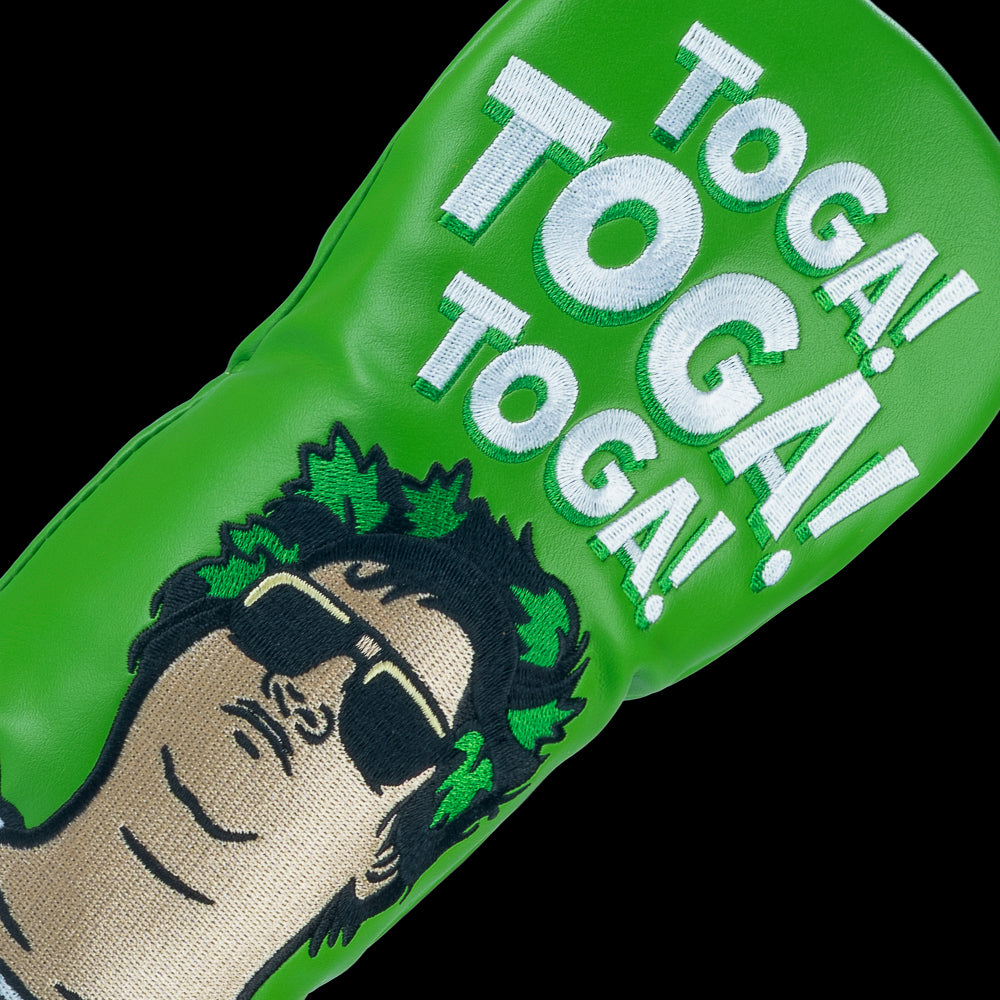 Rewind Golf x Animal House official green Toga, Toga themed fairway wood golf headcover.