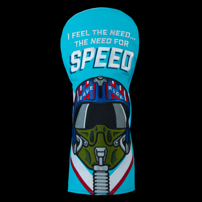 Rewind Golf x Top Gun officially licensed I feel the need  for speed blue golf driver headcover.