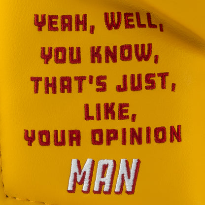 Rewind Golf x The Big Lebowski officially licensed Your Opinion Man yellow blade golf headcover featuring the dude.