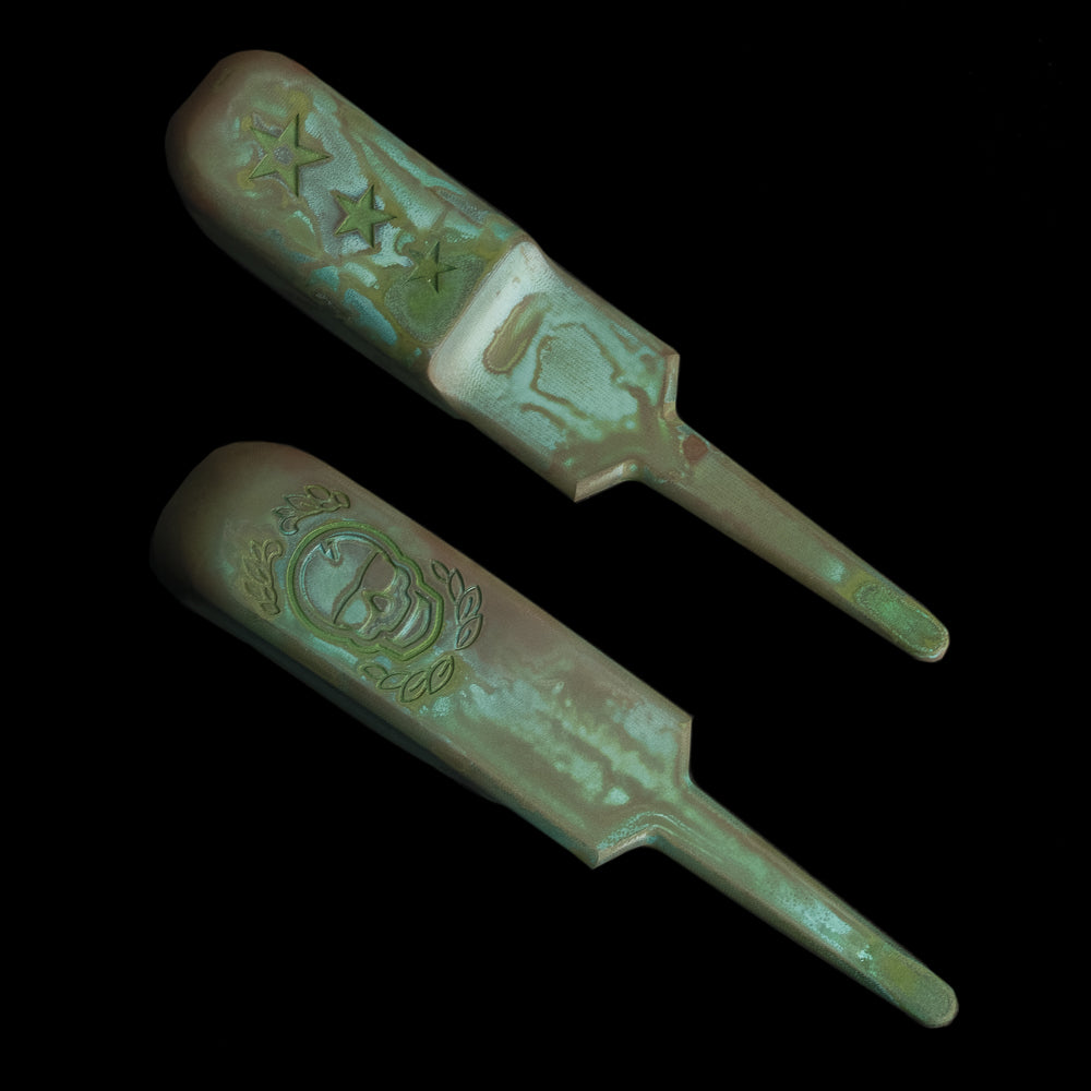 SWAG Golf Copper plated patina finish skull golf divot tool accessory.