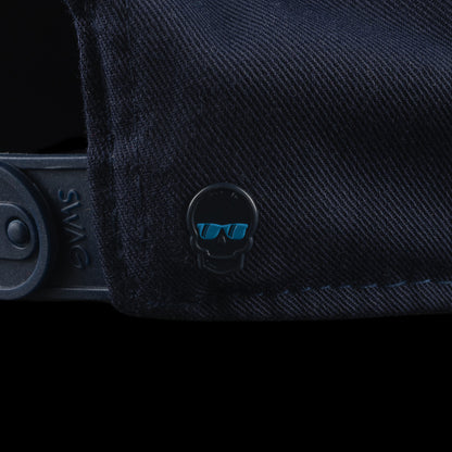 Navy blue cap with a colorful 'SWAG' patch featuring a cartoon character on a black background