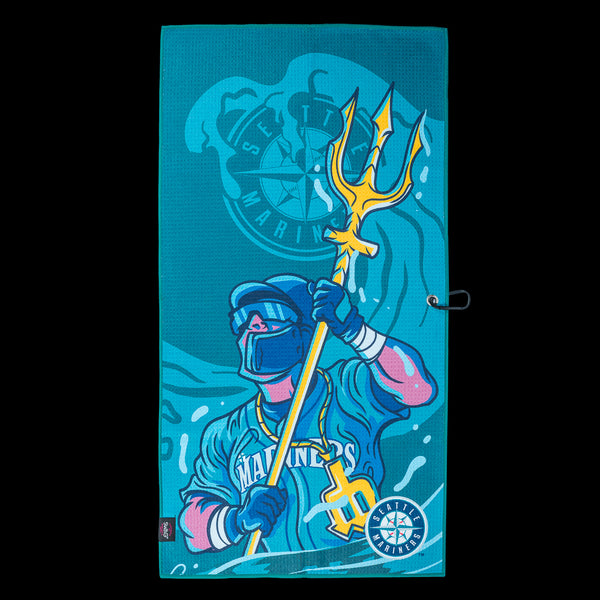 【激レア 新品 未開封品】MLB Seattle Mariners タオル SWAG Golf X MLB Seattle Mariners Raise The Trident Golf Towel