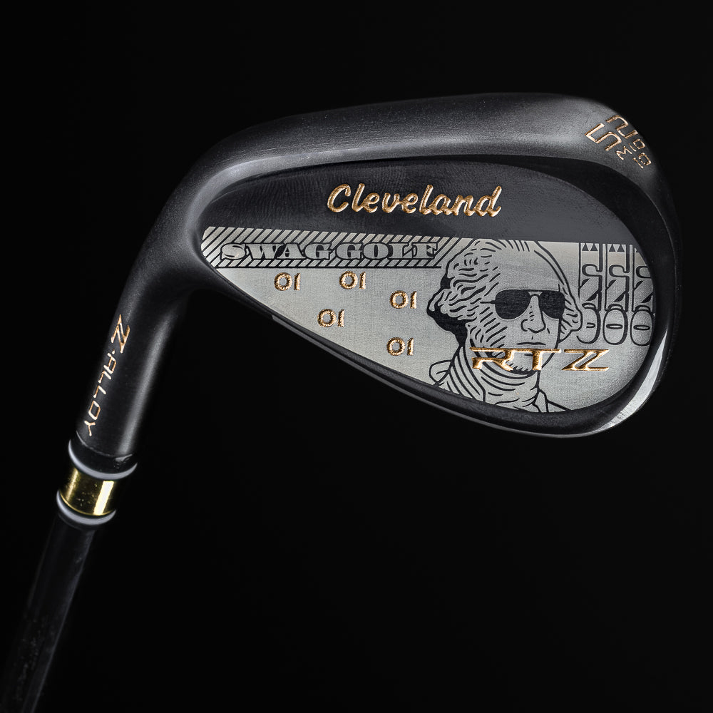SWAG x Cleveland RTZ Wedges dollar bill themed SWAG edition black satin finish golf wedges.