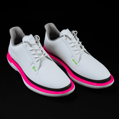 Swag x G/Fore Gallivan2r Skull men's white and pink golf shoe.