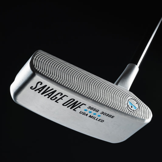 Swag Savage One precision milled, hand-finished stainless steel golf putter made in the USA.