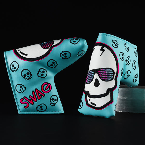 Pink & Teal Eclipse Skull Blade Special – SWAG Golf Co