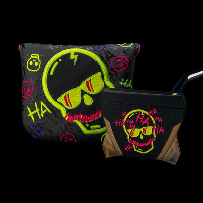 SWAG Golf The Vandal X limited edition high MOI mallet putter with Defaced Skull design on black cerakote finish and torched wing weights.