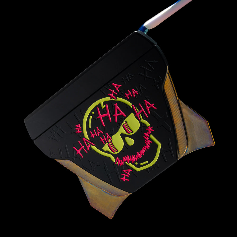 SWAG Golf The Vandal X limited edition high MOI mallet putter with Defaced Skull design on black cerakote finish and torched wing weights.