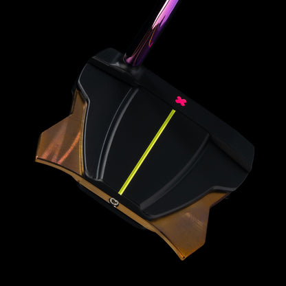 SWAG Golf The Vandal X limited edition high MOI mallet putter with Defaced Skull design on black cerakote finish and torched wing weights.
