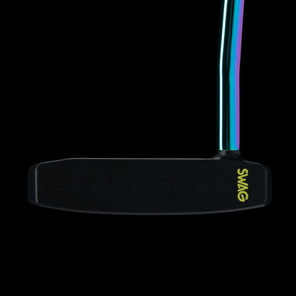 SWAG Golf The Vandal X limited edition high MOI mallet putter with Defaced Skull design on black cerakote finish and torched wing weights.