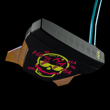 SWAG Golf The Vandal X limited edition high MOI mallet putter with Defaced Skull design on black cerakote finish and torched wing weights.