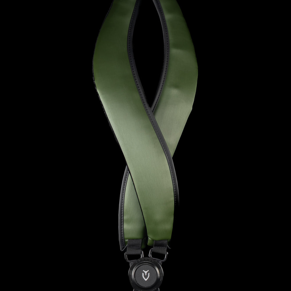 SWAG Golf SWAG Thing green and black Vessel stand golf bag with yellow text on a black background
