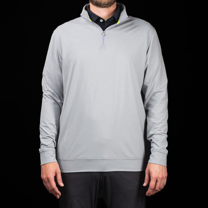 SWAG Golf Gray Club Quarter-Zip men's performance golf pullover.