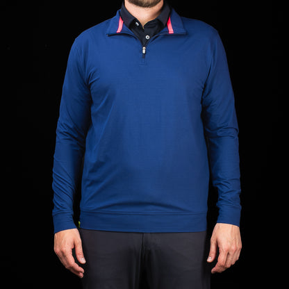 SWAG Golf Navy Club Quarter-Zip men's performance golf pullover.