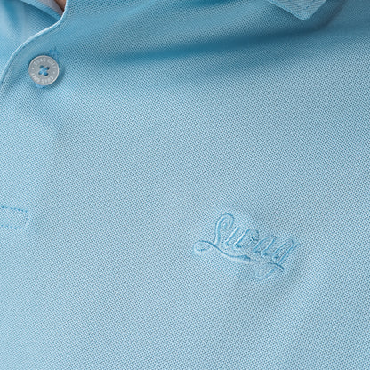 Close-up of the tonal embroidered SWAG Script logo.