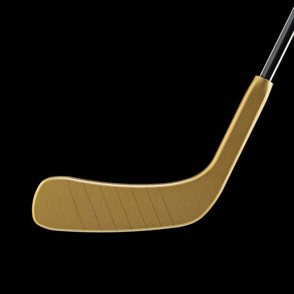 SWAG X NHL Minnesota Wild gold hockey stick inspired putter head.