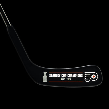SWAG Golf X NHL Philadelphia Flyers Hockey Blade Putter head engraved Stanley Cup Champions 1974 1975 and Flyers logo.