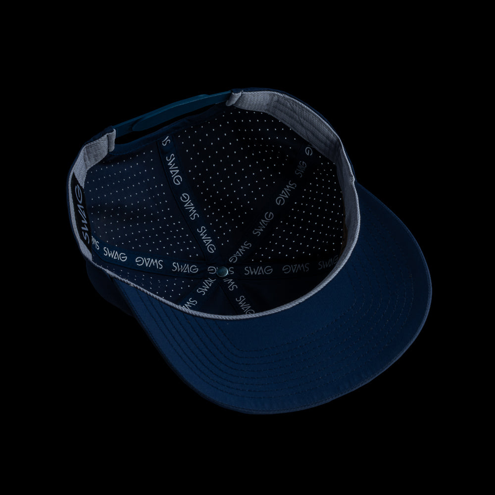 Patriotic Skull Navy Snapback Hat