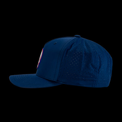 Patriotic Skull Navy Snapback Hat