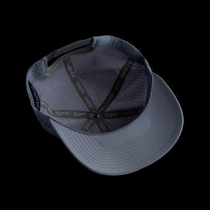 Gray performance golf hat with embroidered Coors Light and SWAG Golf logos.