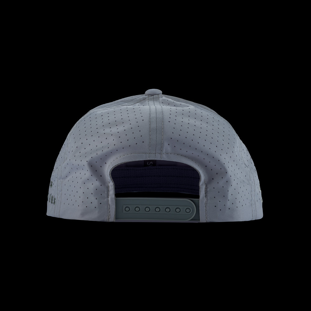 Gray performance golf hat with embroidered Coors Light and SWAG Golf logos.