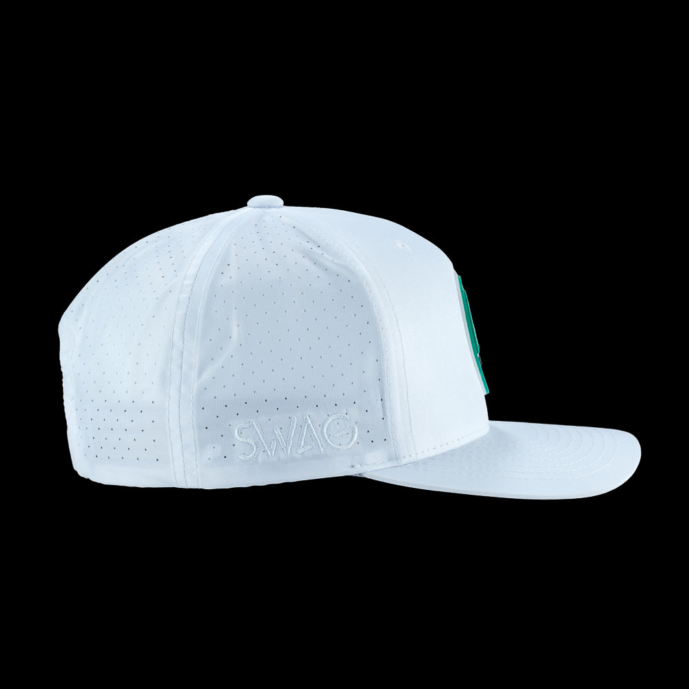 Lip Pillow White Snapback Hat