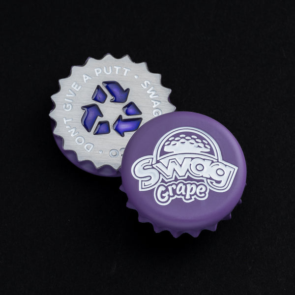 【１点限り】SWAGゴルフ　ボトルキャップ マーカー Swag-Purple-Bottlecaps-1000-