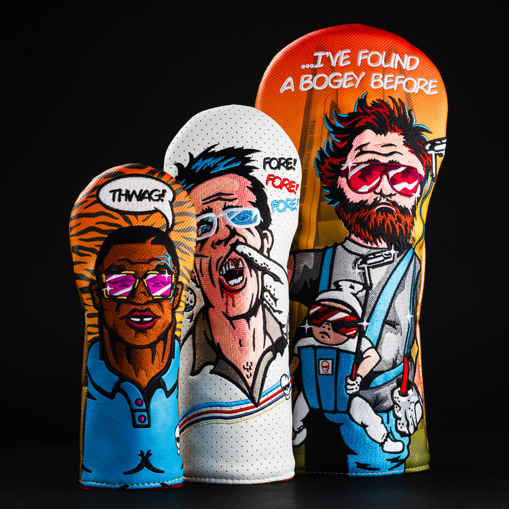Swag Golf hangover movie themed golf wood headcover set of driver, fairway, and hybrid.