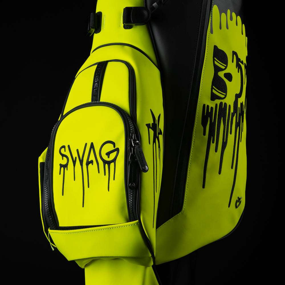 Neon Yellow Dripping Stand Bag