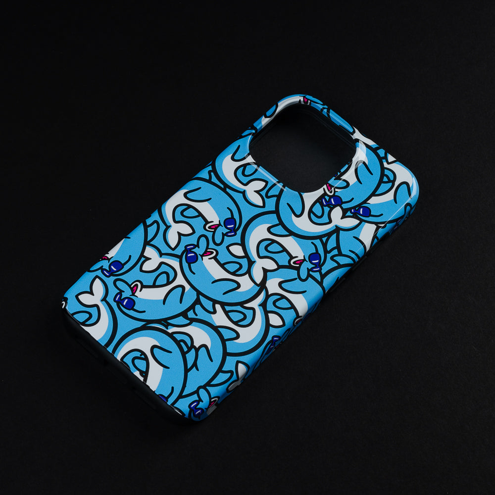 Swag Golf stacked flipper blue and white Apple iPhone case.