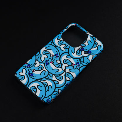 Swag Golf stacked flipper blue and white Apple iPhone case.