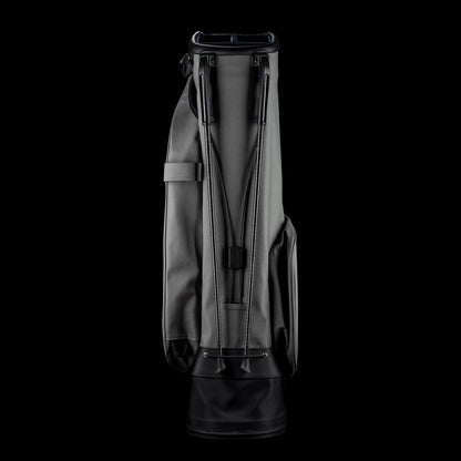 SWAG x Vessel VLS Lux grey golf stand bag with a Defaced Joker embroidered ball pocket panel.