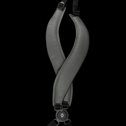 SWAG x Vessel VLS Lux grey golf stand bag with a Defaced Joker embroidered ball pocket panel.