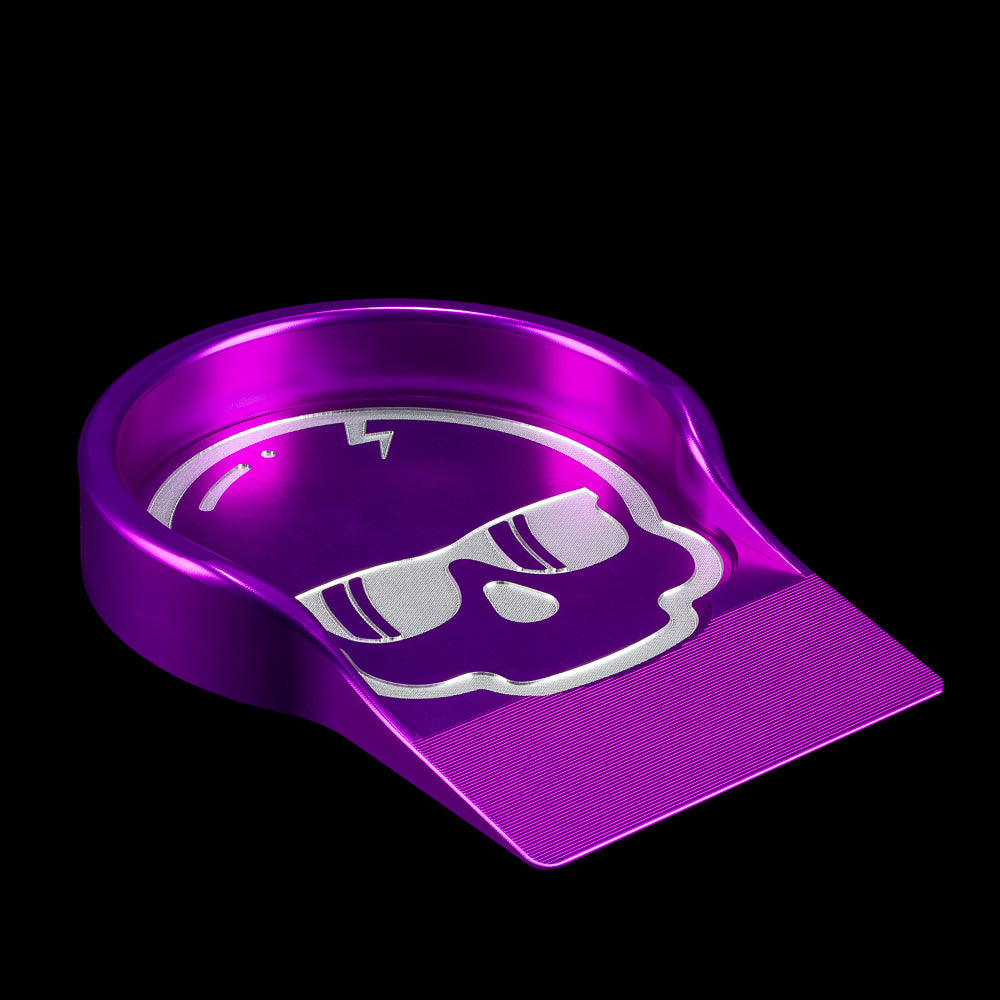 Purple metal putting cup with signature SWAG Skull for indoor practice on carpet, turf, or hard surfaces.
