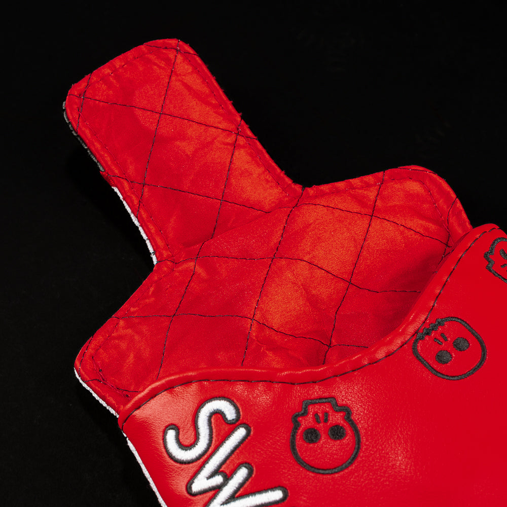 Close up view of interior premium quilt like stitching. 