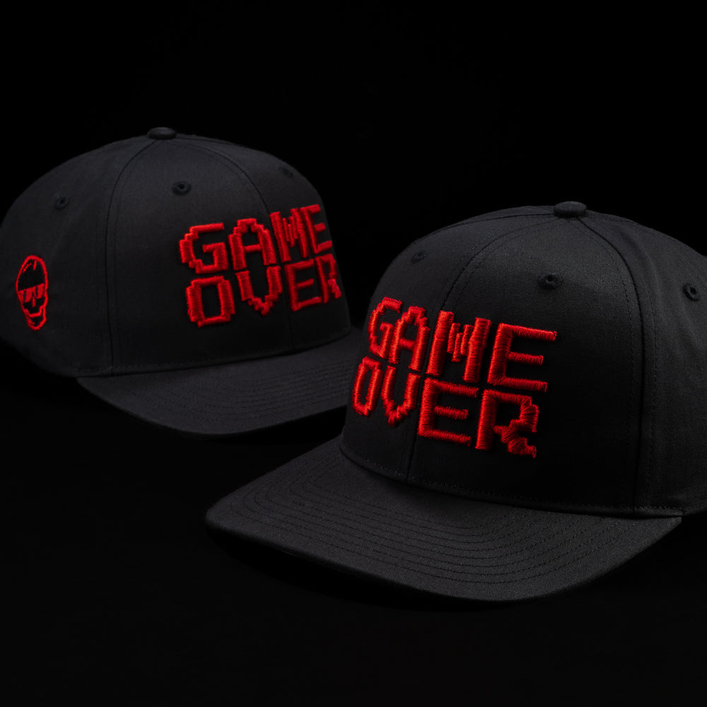 SWAG Golf x Richardson 212 pro black and red game over golf hat.