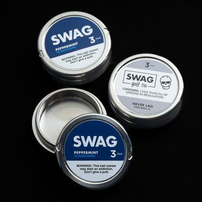 SWAG Golf peppermint lip pillow golf ball marker accessory.