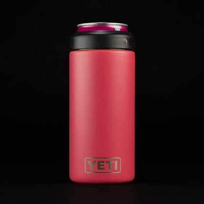 SWAG Golf x Yeti tropical pink slim colster insulated beverage can holder.