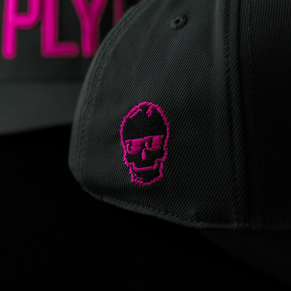 SWAG Golf x G/Fore black and neon pink flexfit 110 golf hat.