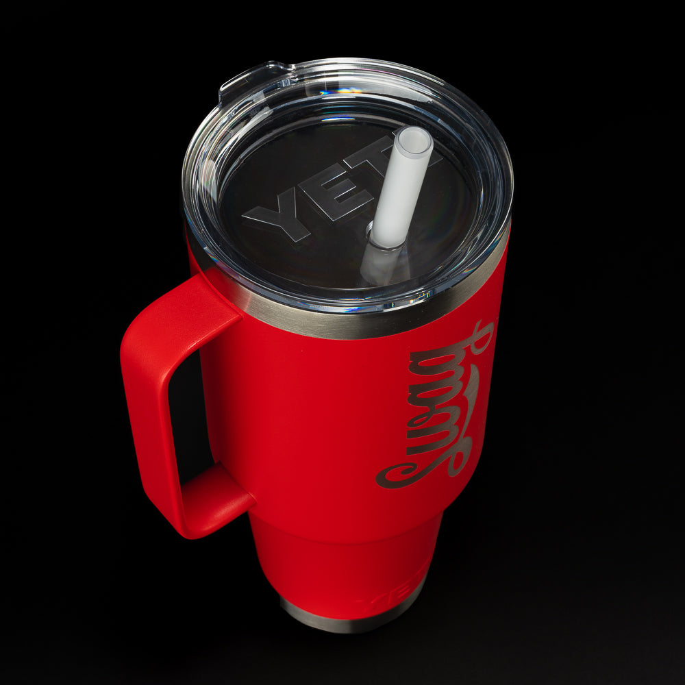 SWAG Golf x Yeti Red 42oz Rambler straw mug tumbler.