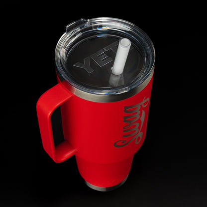 SWAG Golf x Yeti Red 42oz Rambler straw mug tumbler.