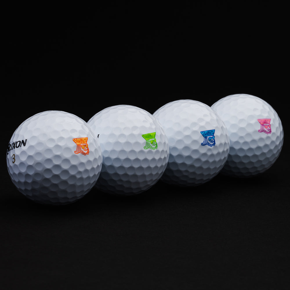 Swag x Srixon Z-star golf ball dozen featuring the King of Swag.