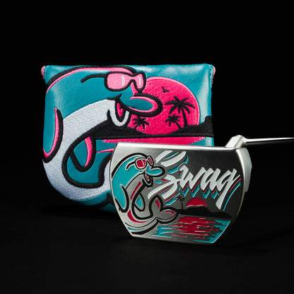 SWAG Golf Flipper Vice Beach stainless steel limited edition mid-mallet golf putter.