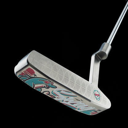 SWAG Golf Vice Beach flipper dolphin pink  and aqua limited edition blade golf putter.