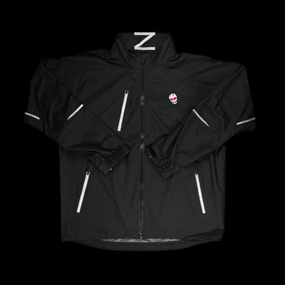 SWAG Golf x Zero Restriction Power Torque Full Zip Black Jacket with skull logo.