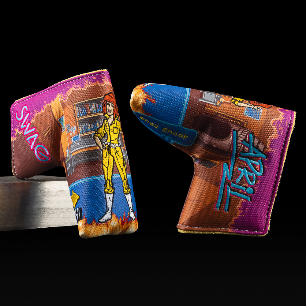 Randomly sold officially licensed TMNT blade golf headcovers featuring Leonardo, Donatello, Raphael, Michelangelo, April O’Neil, or a villain in video game style. Collect them all and win a free prize. 