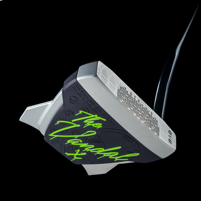 SWAG Golf The Vandal X R.A.D. matte black aluminum and tour satin stainless steel limited edition golf putter made in the USA.