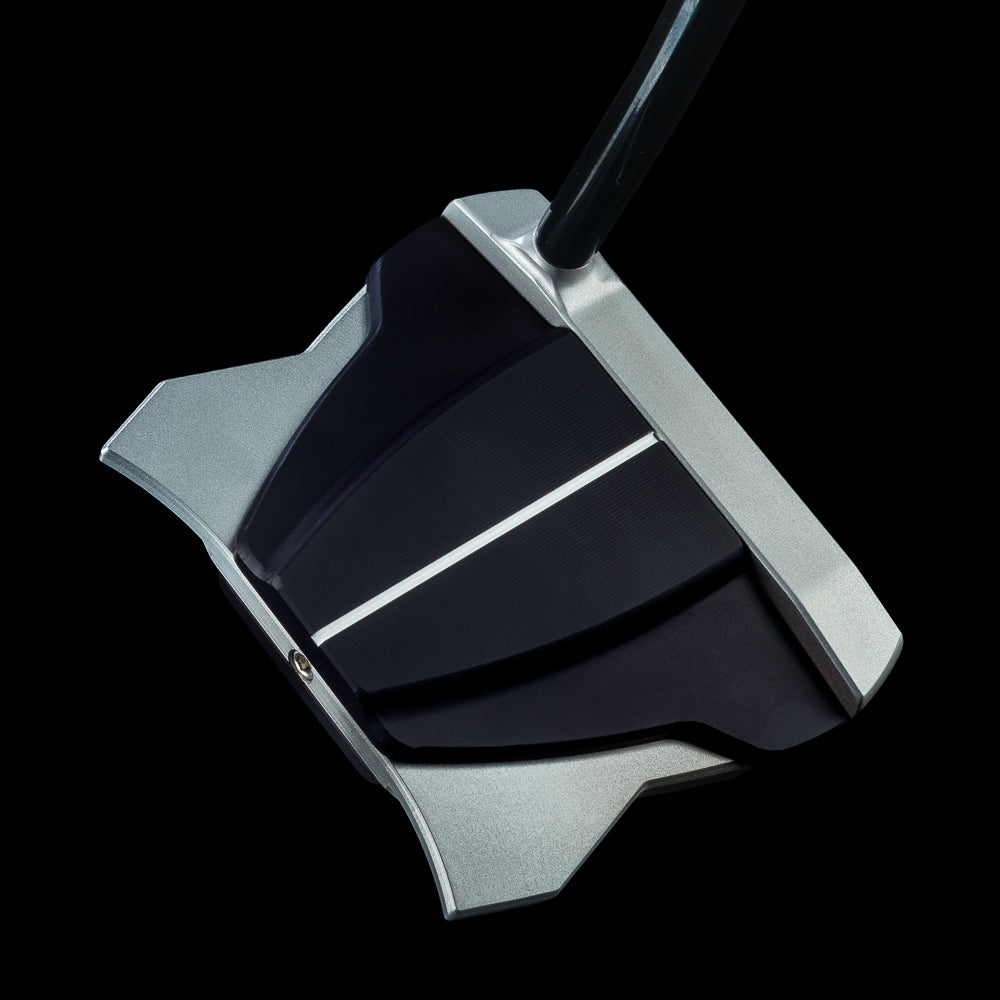 SWAG Golf The Vandal X R.A.D. matte black aluminum and tour satin stainless steel limited edition golf putter made in the USA.