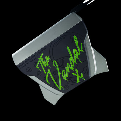 SWAG Golf The Vandal X R.A.D. matte black aluminum and tour satin stainless steel limited edition golf putter made in the USA.