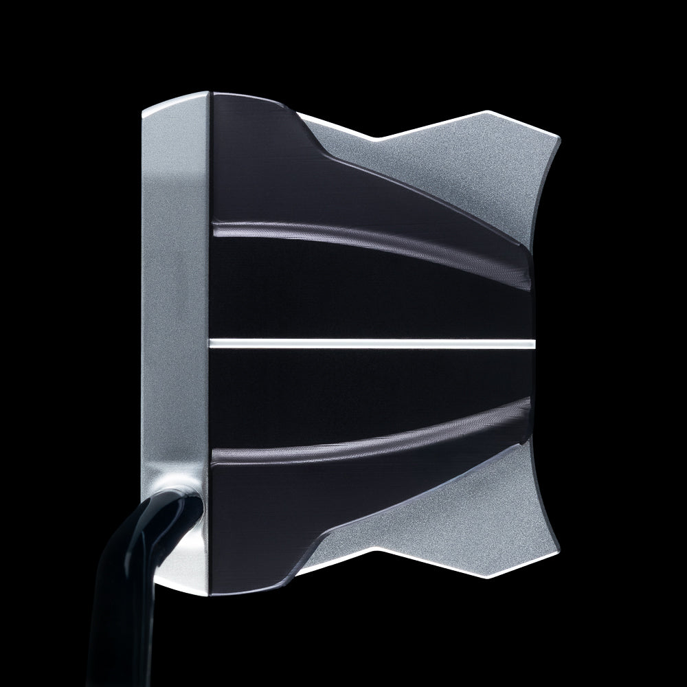SWAG Golf The Vandal X R.A.D. matte black aluminum and tour satin stainless steel limited edition golf putter made in the USA.